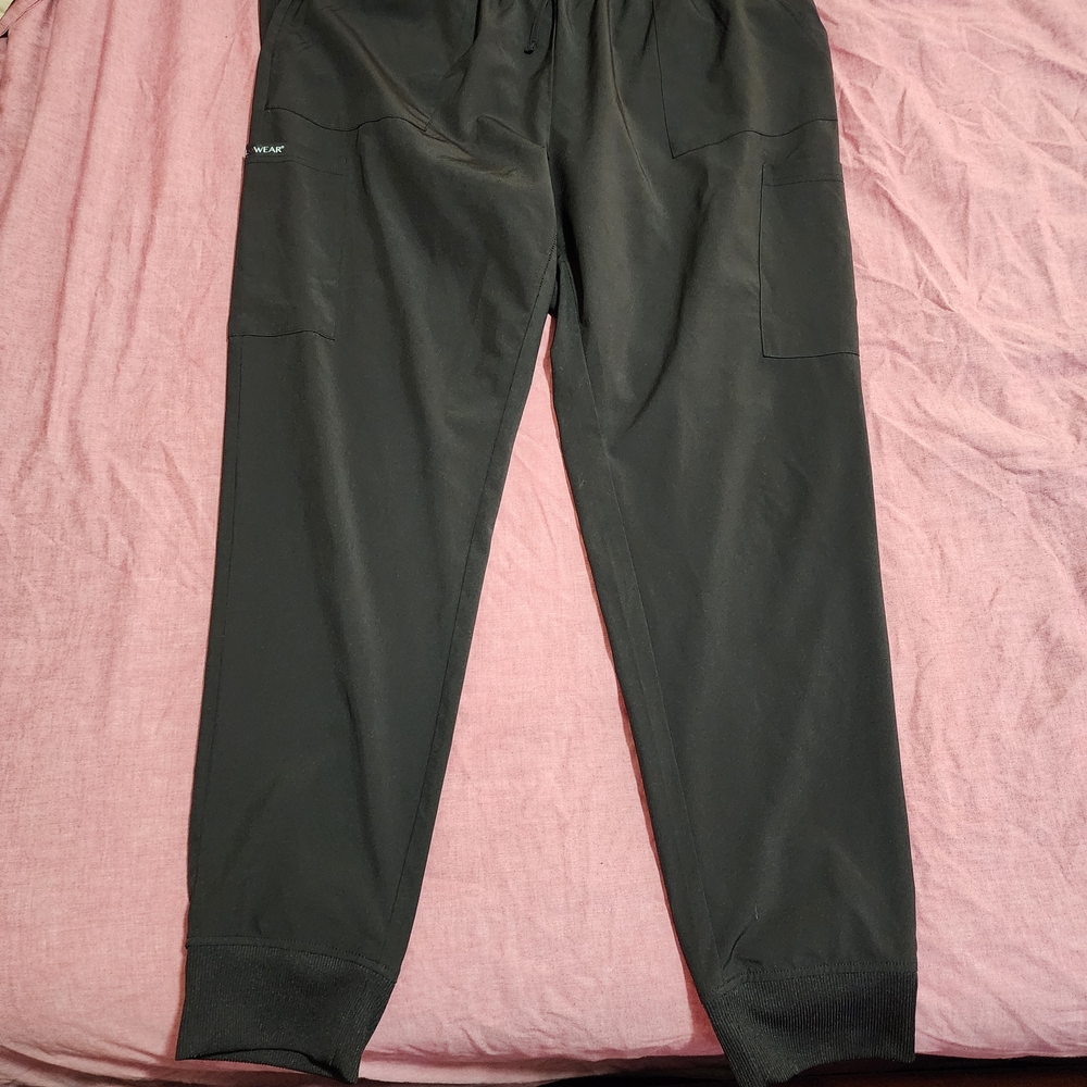 Womens Black Scrub Joggers  -